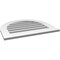 Ekena Millwork Round Top Surface Mount PVC Gable Vent: Functional, w/ 3-1/2"W x 1"P Standard Frame, 28"W x 24"H GVPRT28X2401SF - alternate 4